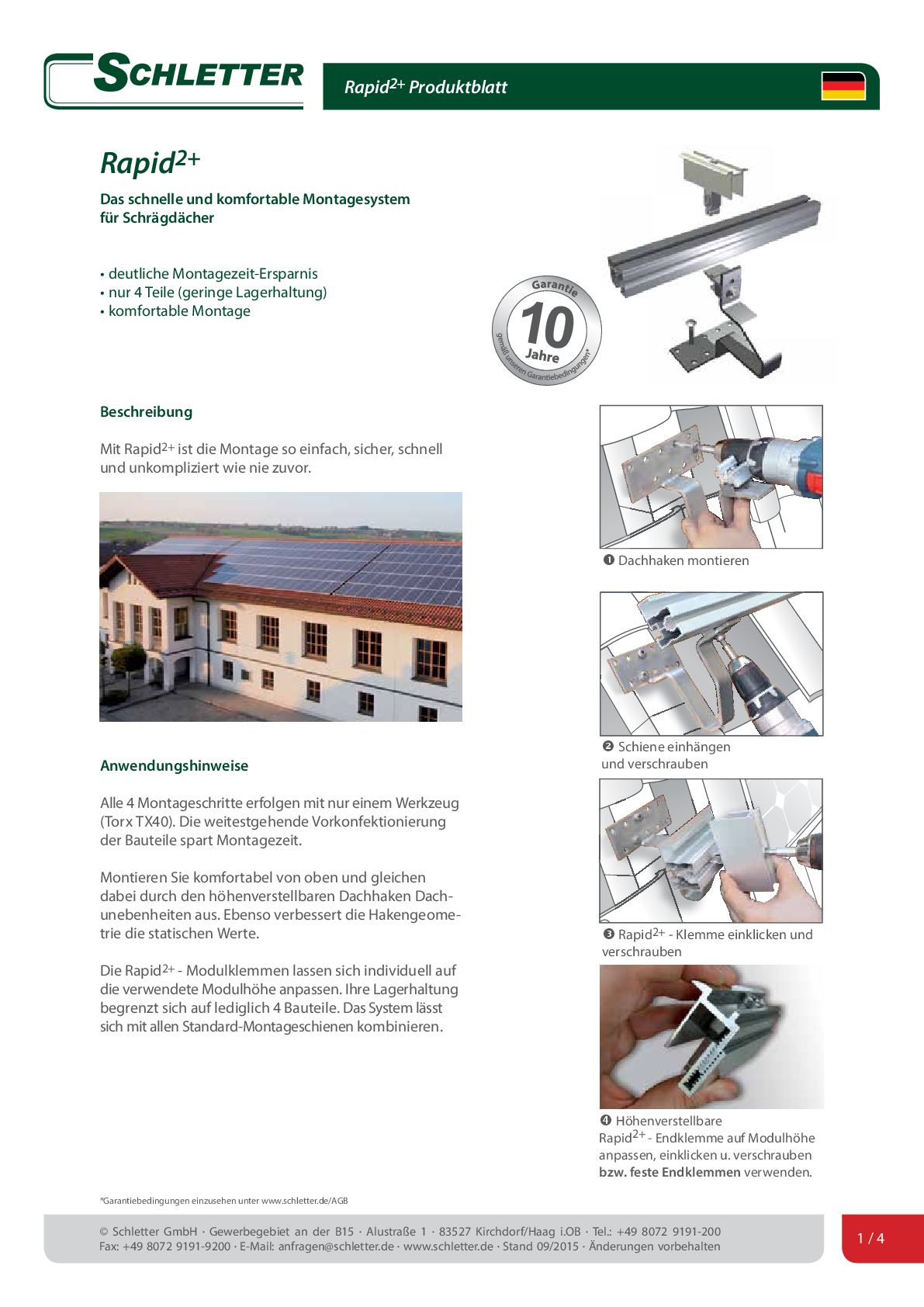 Schletter Dachhaken Rapid2+ Pro 45