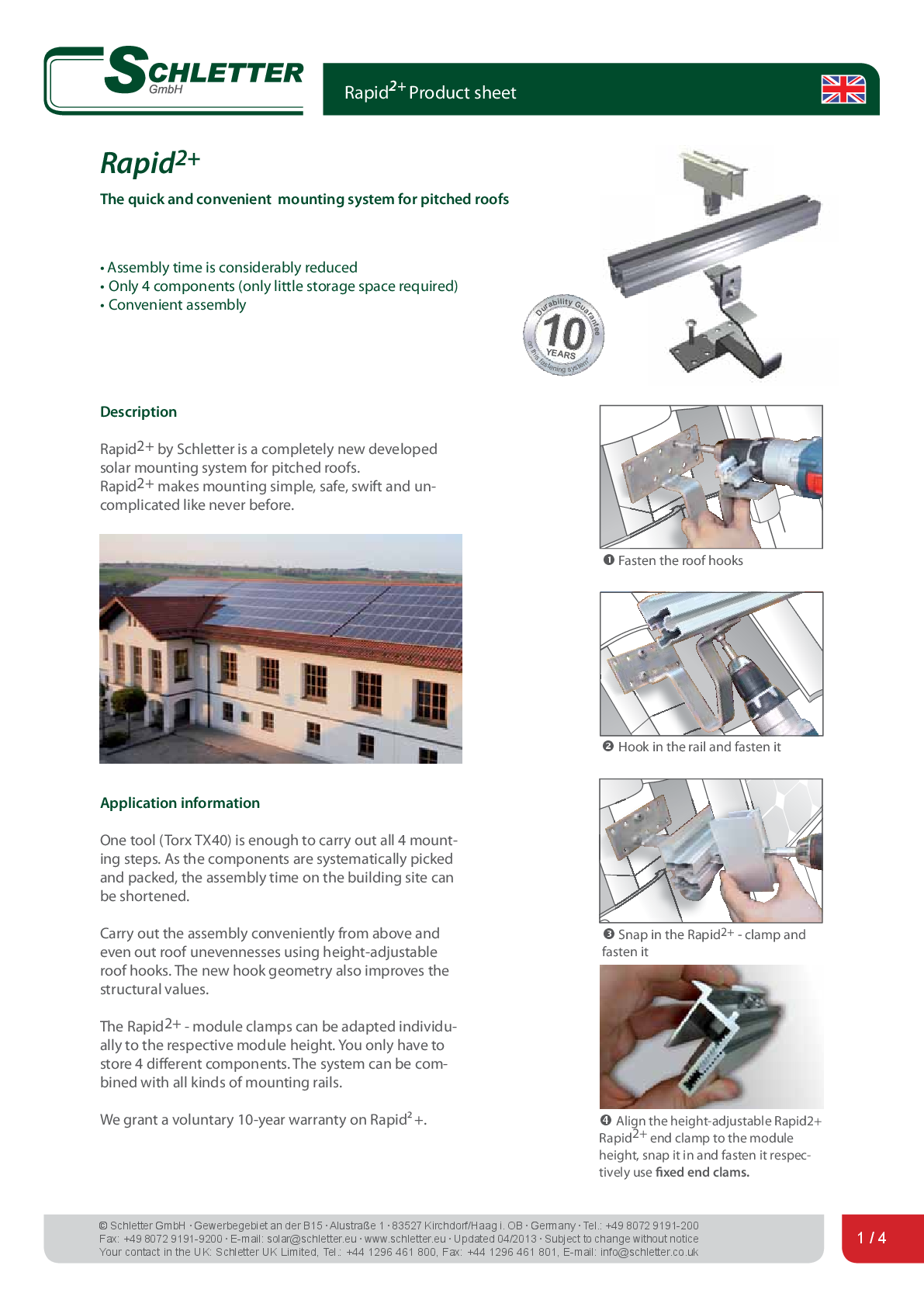 Schletter Dachhaken Rapid2+ Pro 45