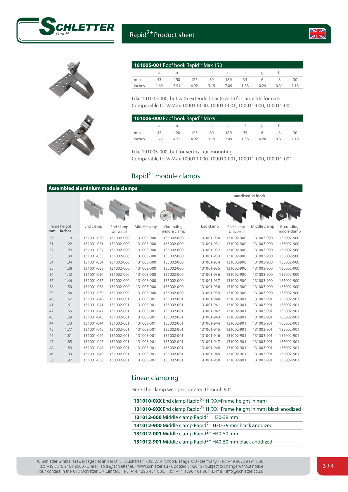 Schletter Dachhaken Rapid2+ Pro 45