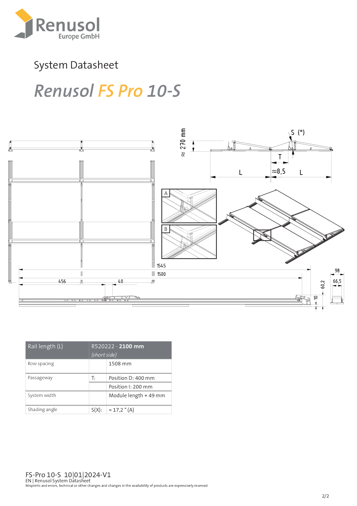 Renusol FS Pro 10 S Streamliner 2300