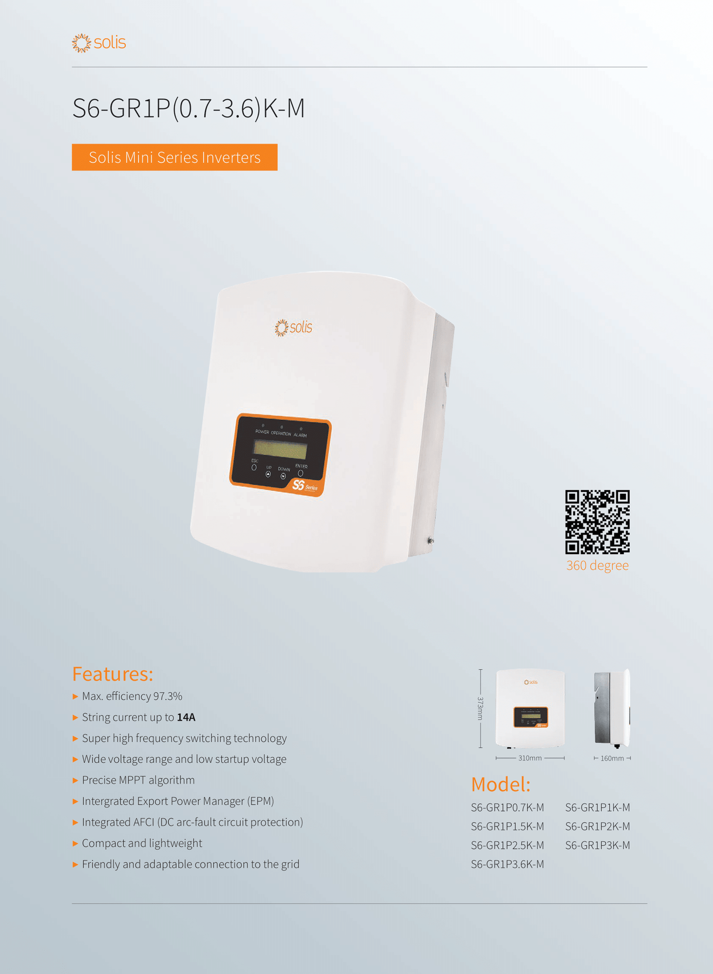 Solis Wechselrichter 3.0kW Mini S6 1 MPPT mit DC Freischalter