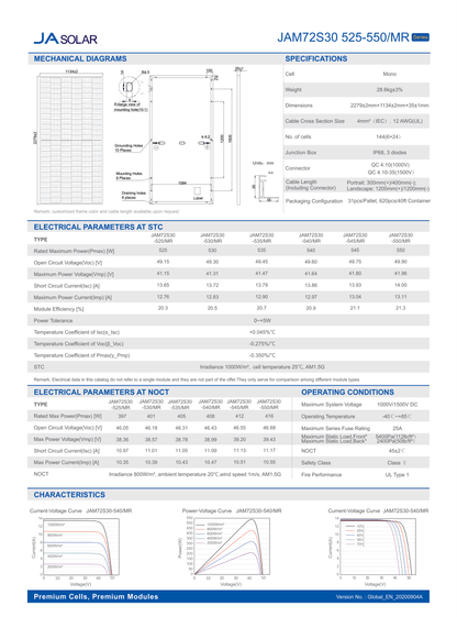 JA Solar PV Modul Solarpanel 545 Watt Mono PERCHalbzellen MC4 Rahmen silber