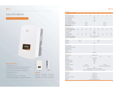 Solis Wechselrichter 6.0kW 4G 2 MPPT 3 Phasen mit DC Schalter