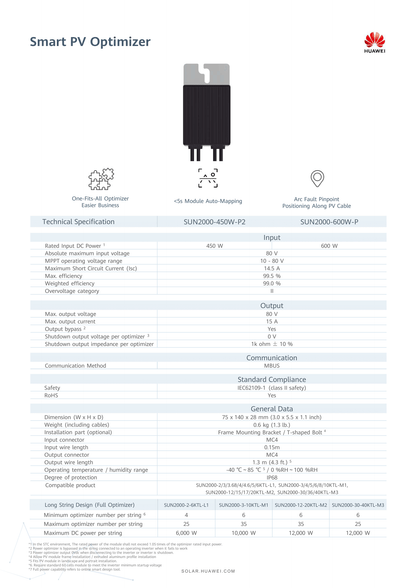 Huawei SUN2000 600W P Smart PV Optimierer