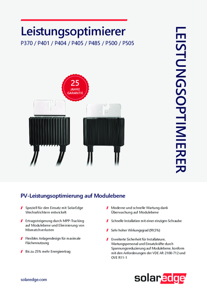 SolarEdge P505 Leistungsoptimierer 505W MC4