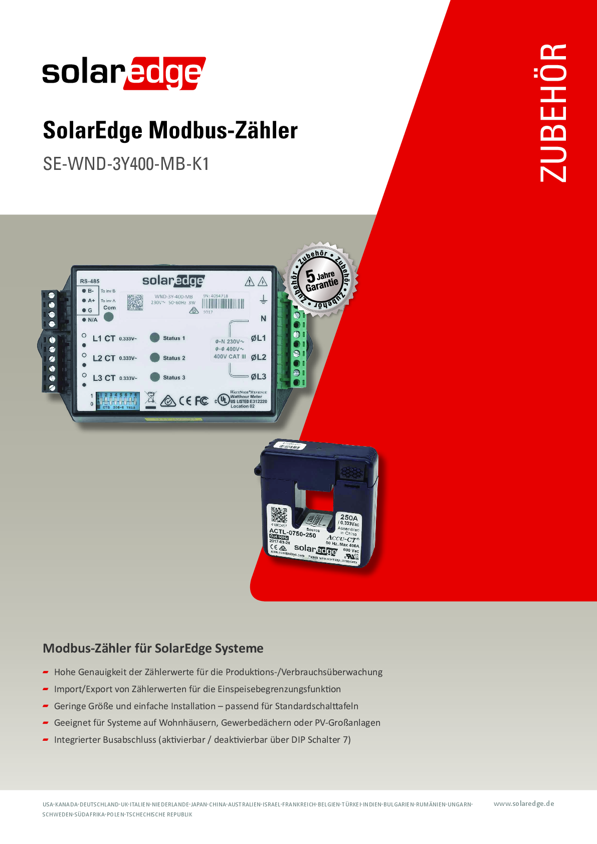 SolarEdge Stromsensor 100A