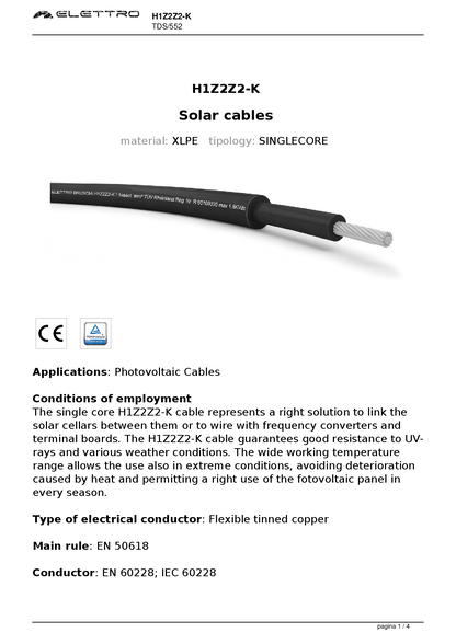 Cableworld Solarkabel 4mm² 50m schwarz