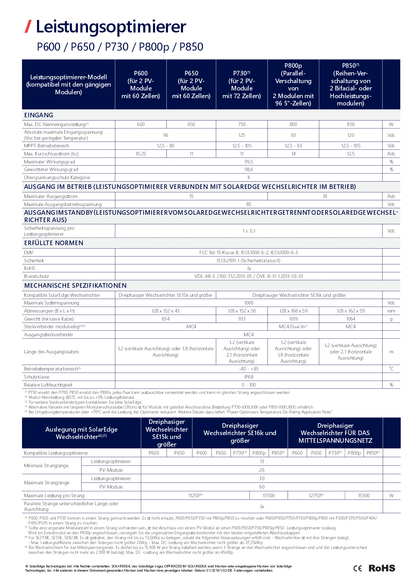 SolarEdge P950 Leistungsoptimierer MC4