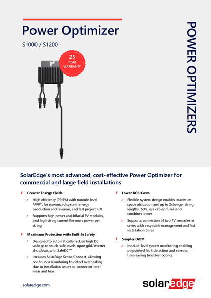 SolarEdge S1200 Leistungsoptimierer MC4