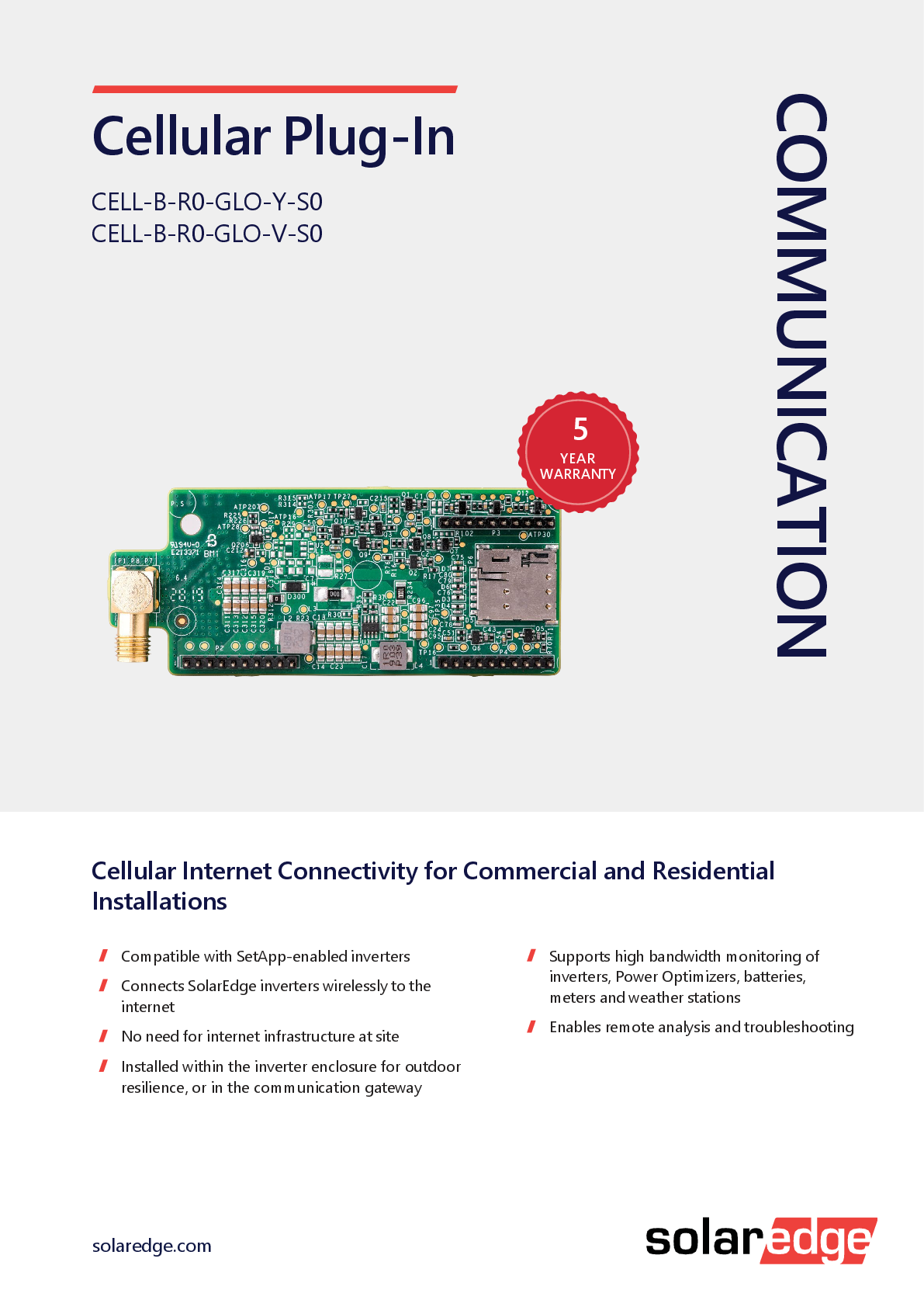 SolarEdge LTE Modem für 1ph 3ph Wechselrichter mit SetApp Konfiguration