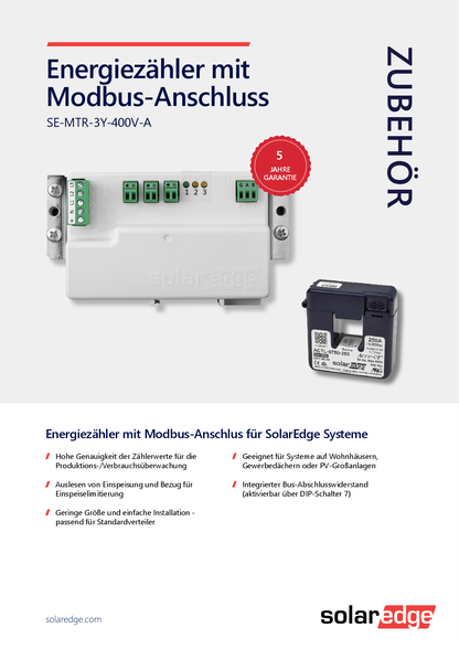 SolarEdge Energiezähler mit Modbus Anschluss 1ph 3ph nur EU
