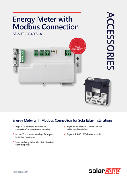 SolarEdge Energiezähler mit Modbus Anschluss 1ph 3ph nur EU