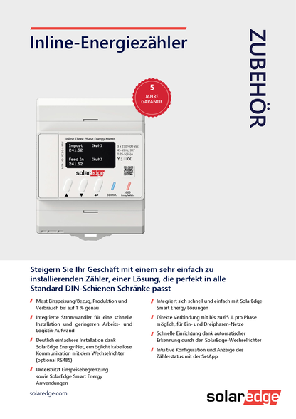 SolarEdge Home Inline Meter 1 Phase MTR 240 1PC1 DW MW