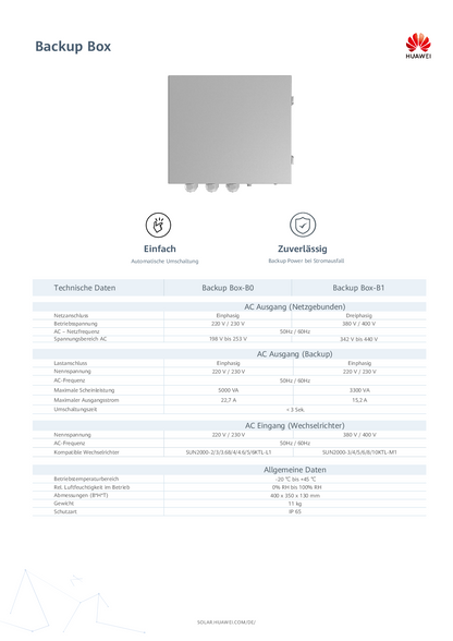 Huawei Backup Box B0 für 1ph Systeme