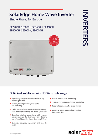SolarEdge SE5000H HD Wave APP
