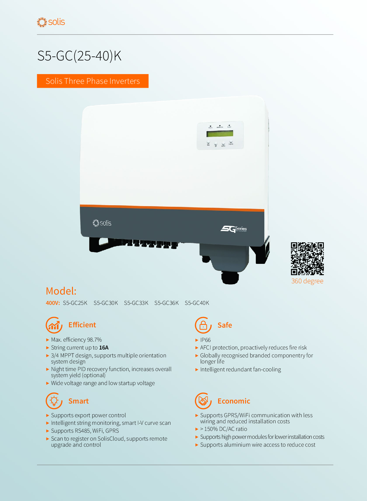 Solis 30kW S5 3ph 3MPPT DC