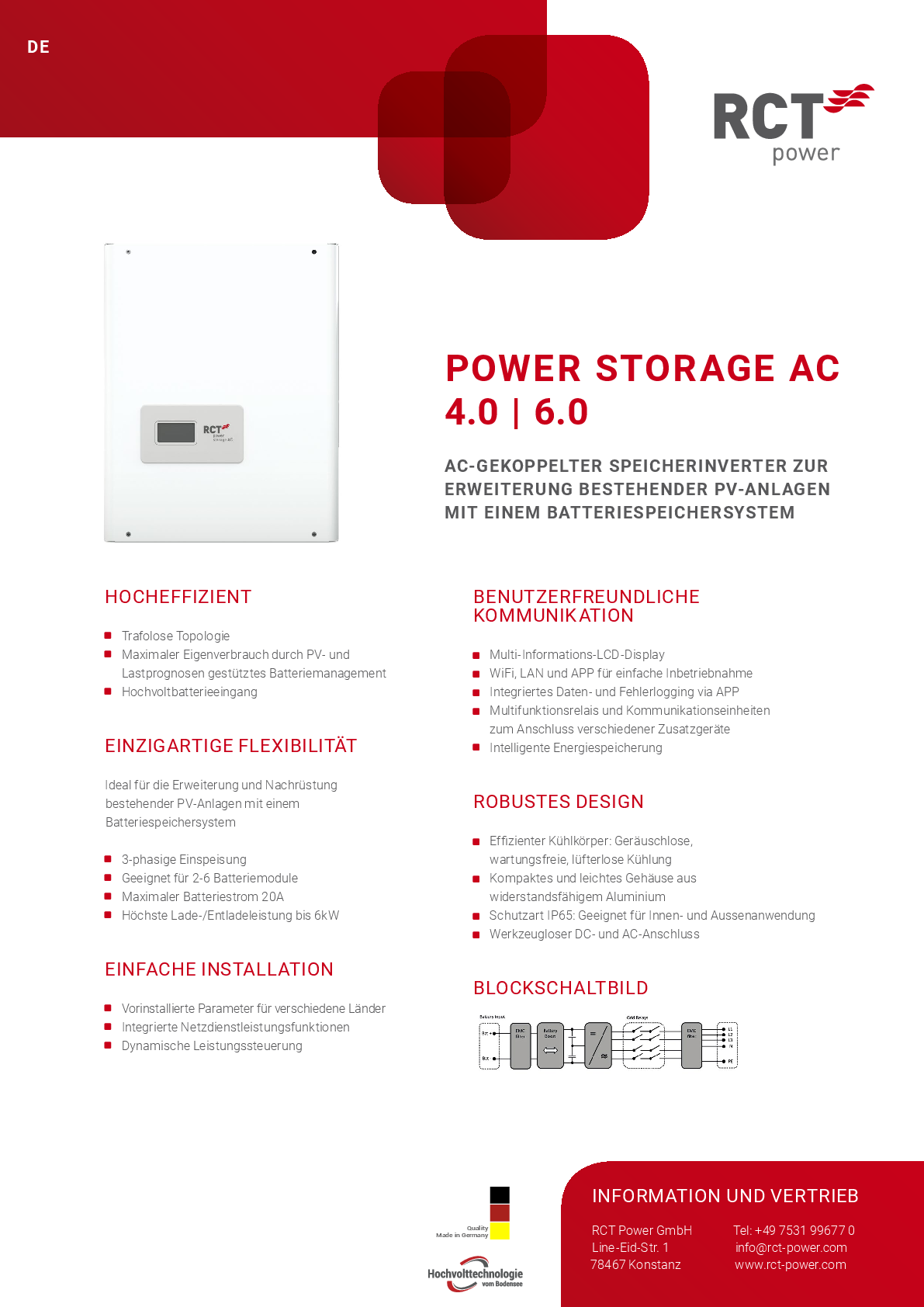 RCT Power Power Storage AC 6.0kW 3ph Batteriewechselrichter