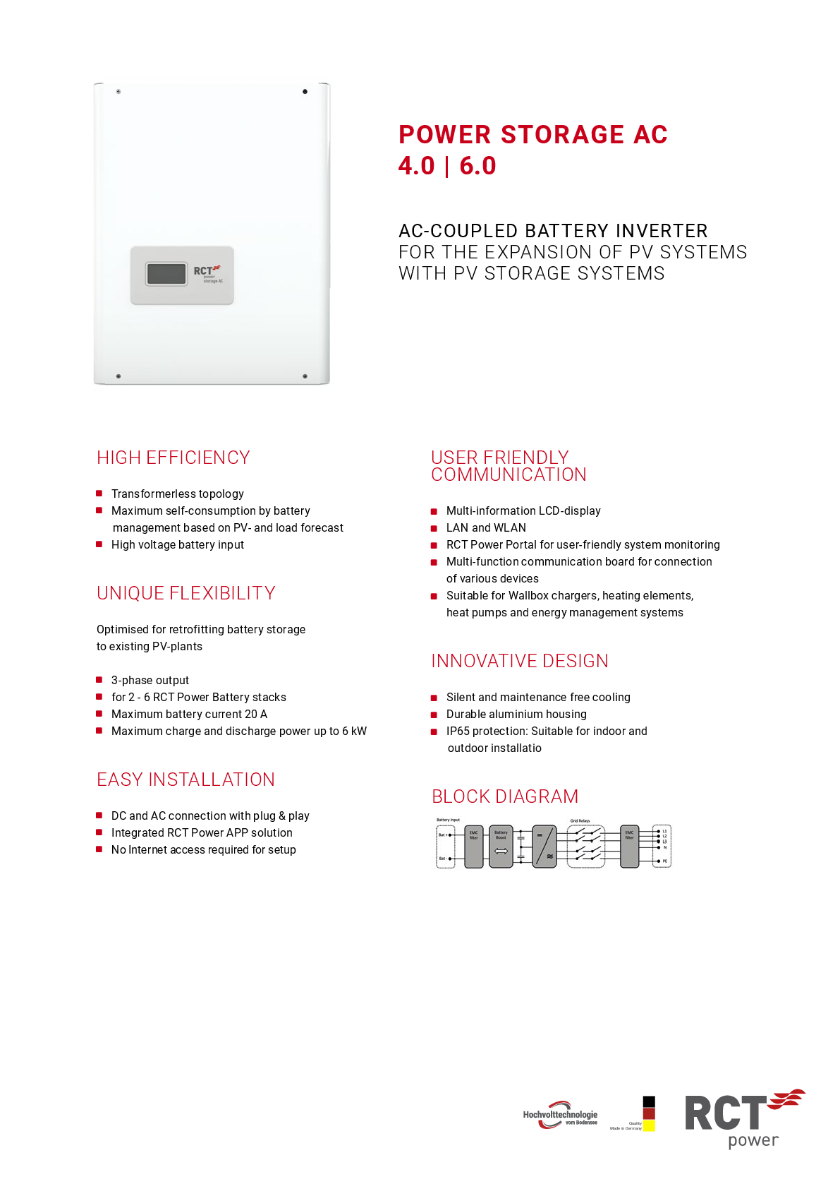 RCT Power Power Storage AC 6.0kW 3ph Batteriewechselrichter