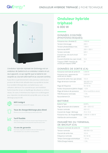 GivEnergy 3ph 6kW Hybrid Wechselrichter