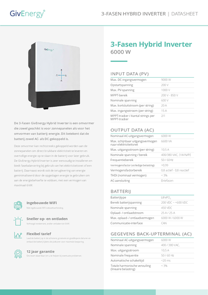 GivEnergy 3ph 6kW Hybrid Wechselrichter