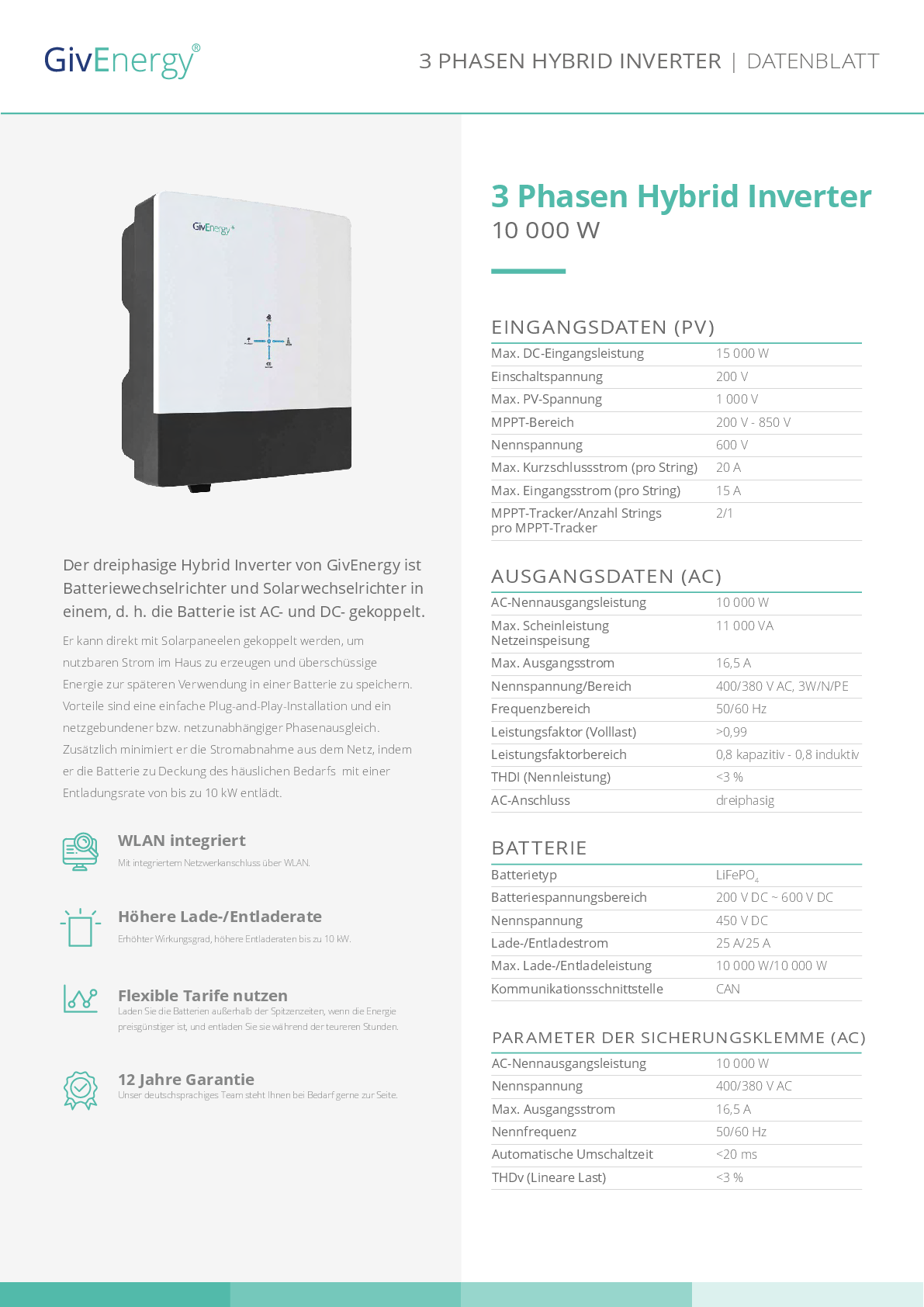 GivEnergy 3ph 10kW Hybrid Wechselrichter