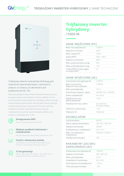 GivEnergy 3ph 11kW Hybrid Wechselrichter