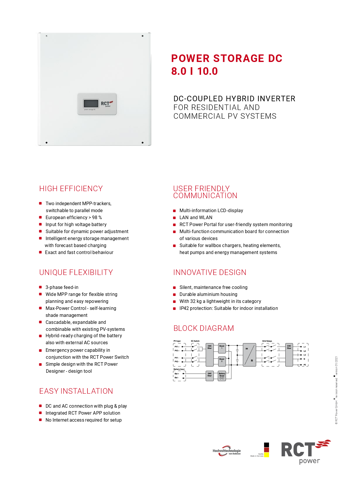 RCT Power Power Storage DC 8.0kW 3ph Hybridwechselrichter