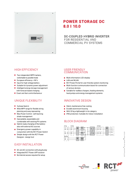 RCT Power Power Storage DC 8.0kW 3ph Hybridwechselrichter