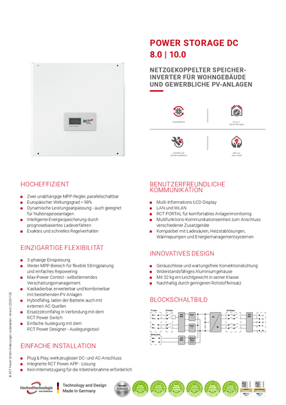 RCT Power Power Storage DC 10.0kW 3ph Hybridwechselrichter