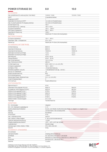 RCT Power Power Storage DC 10.0kW 3ph Hybridwechselrichter