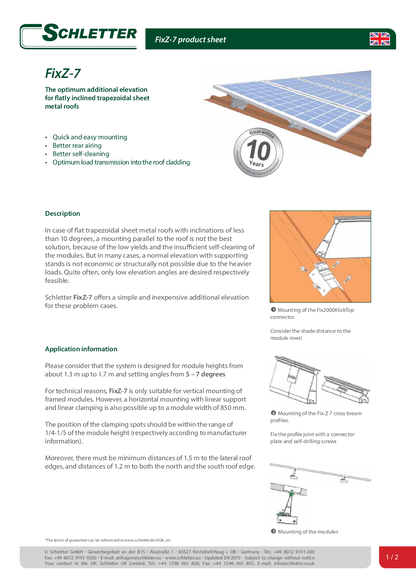 Schletter Verbinder Solo5 ProfiPlus FixZ 7 & FixZ 15