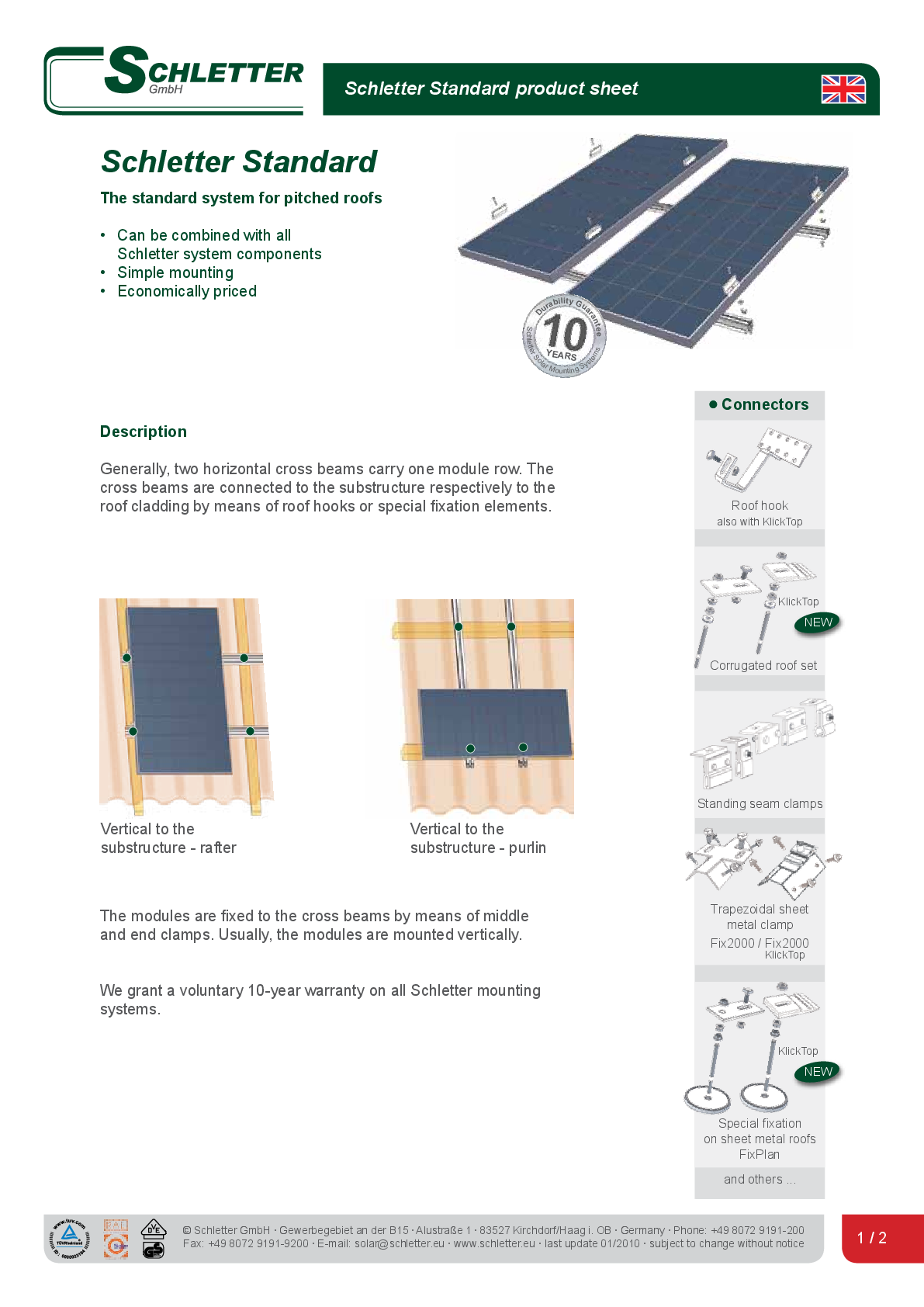 Schletter Verbinder Solo5 ProfiPlus FixZ 7 & FixZ 15