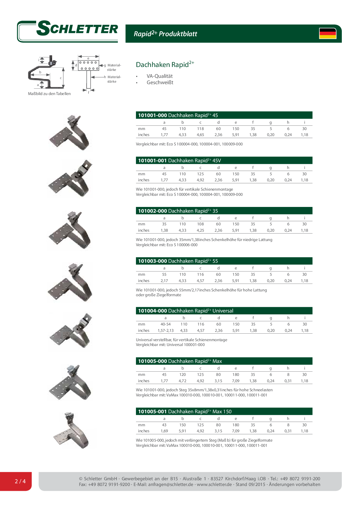 Schletter Dachhaken Rapid2+ Pro 45