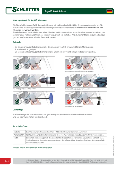 Schletter Dachhaken Rapid2+Pro 45