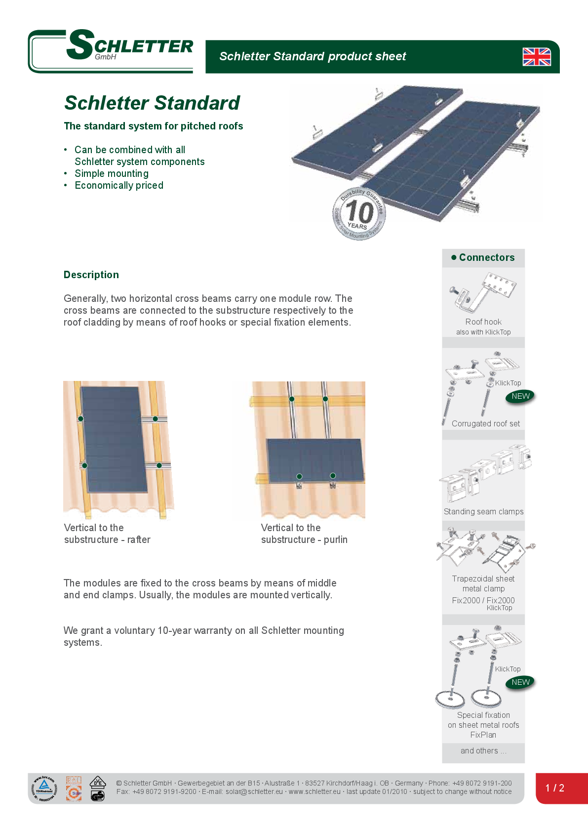 Schletter Modultragprofil Eco05 4.75m