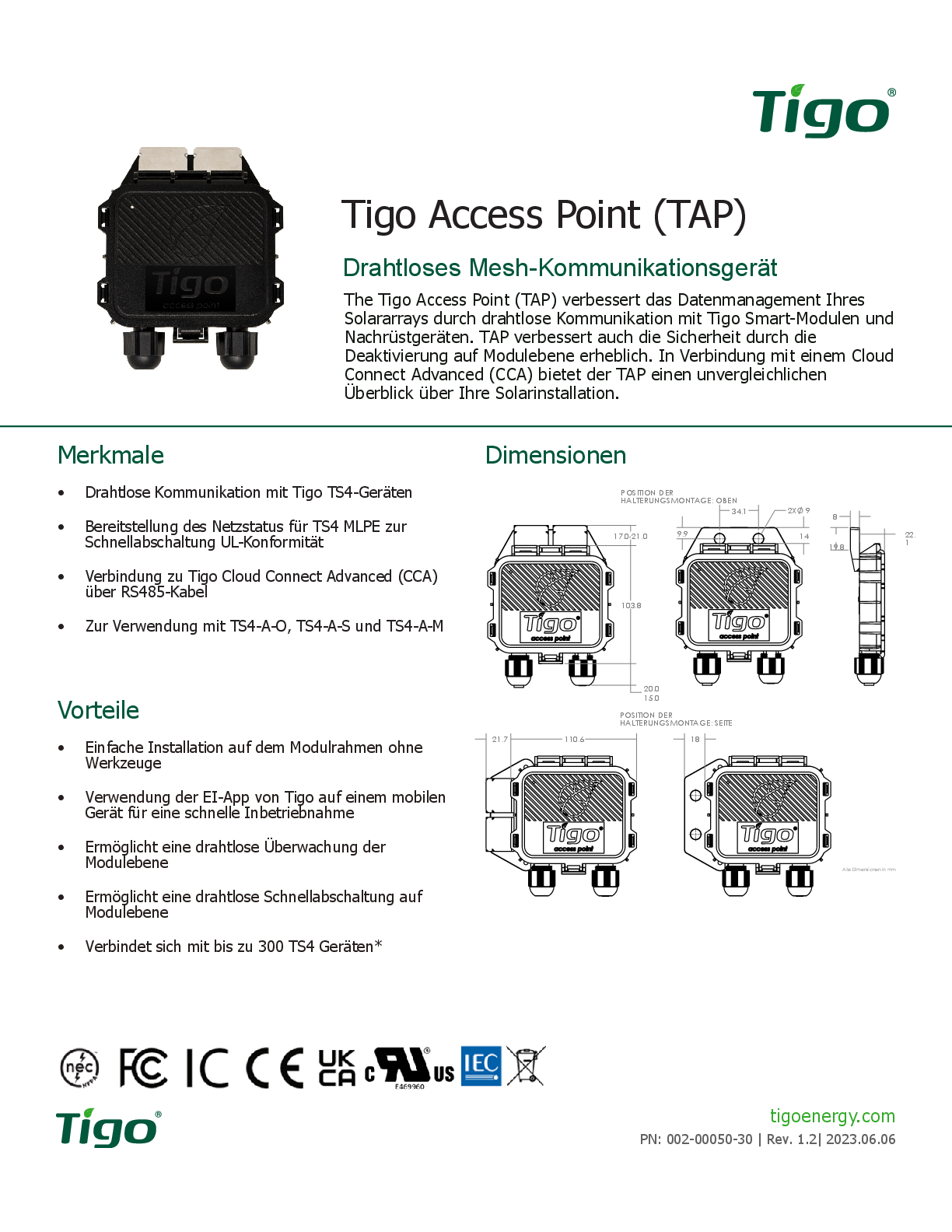 Tigo Zugangspunkt TAP