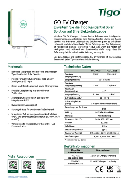 Tigo Tigo Go EV Charger 11 22 kW