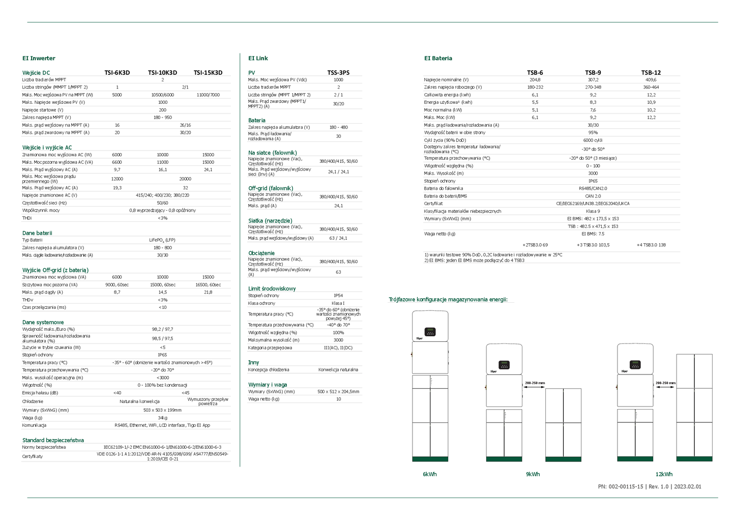 Tigo TSI 10 kW 3ph Hybrid Wechselrichter + TSB 12 kWh Batterie + Gratis Optimier