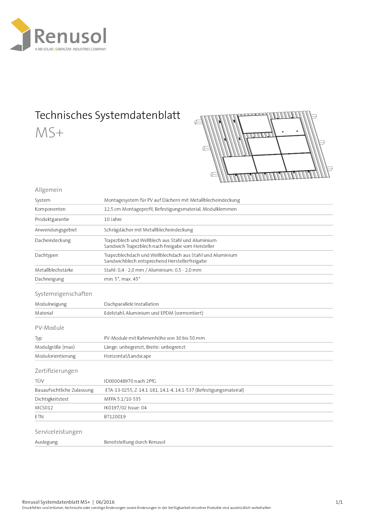 Renusol Hammerkopfschraube M8x25