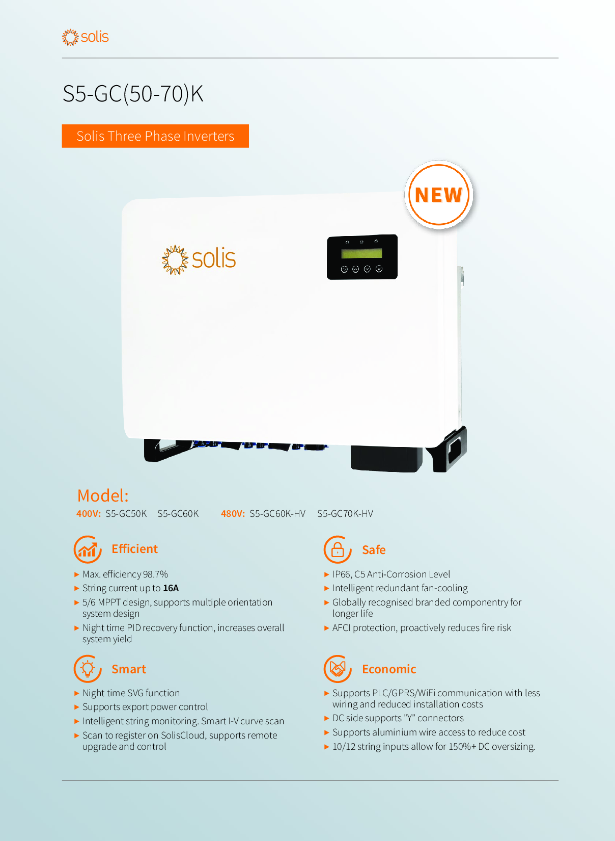 Solis S5 60kW 3ph 6 MPPT DC Schalter