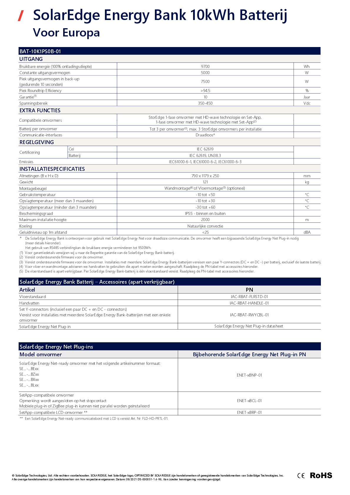 SolarEdge Energy Bank 10kWh Batterie