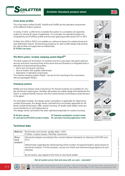 Schletter Standing seam clamp Saddle Clamp 504