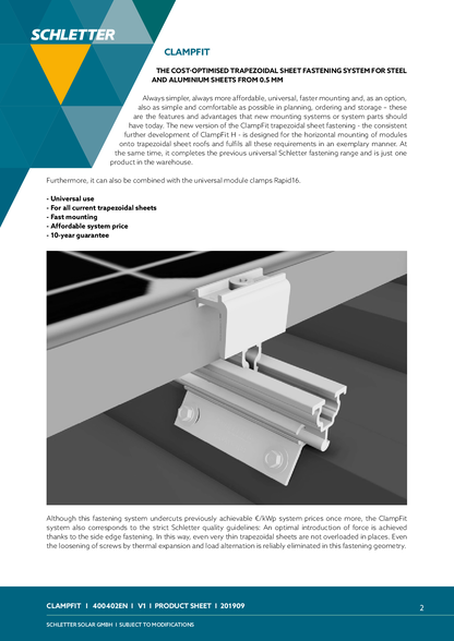 Schletter ClampFit Fastener