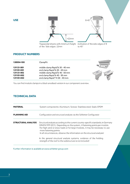 Schletter ClampFit Fastener