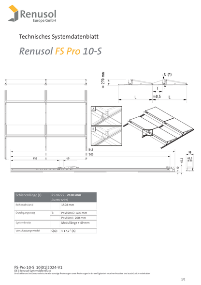 Renusol FS Pro 10 S Traufstütze