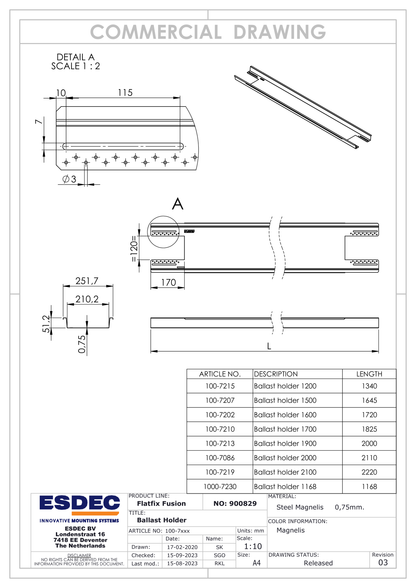 Esdec FlatFix Fusion Ballast Container Porträt