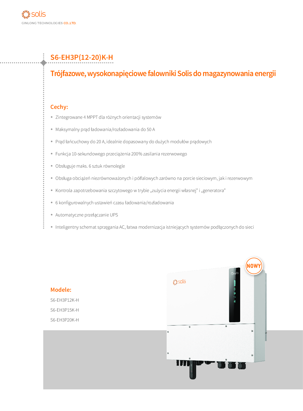 Solis S6 20 kW 3 Phasen HV Hybrid Wechselrichter EH3P 20K