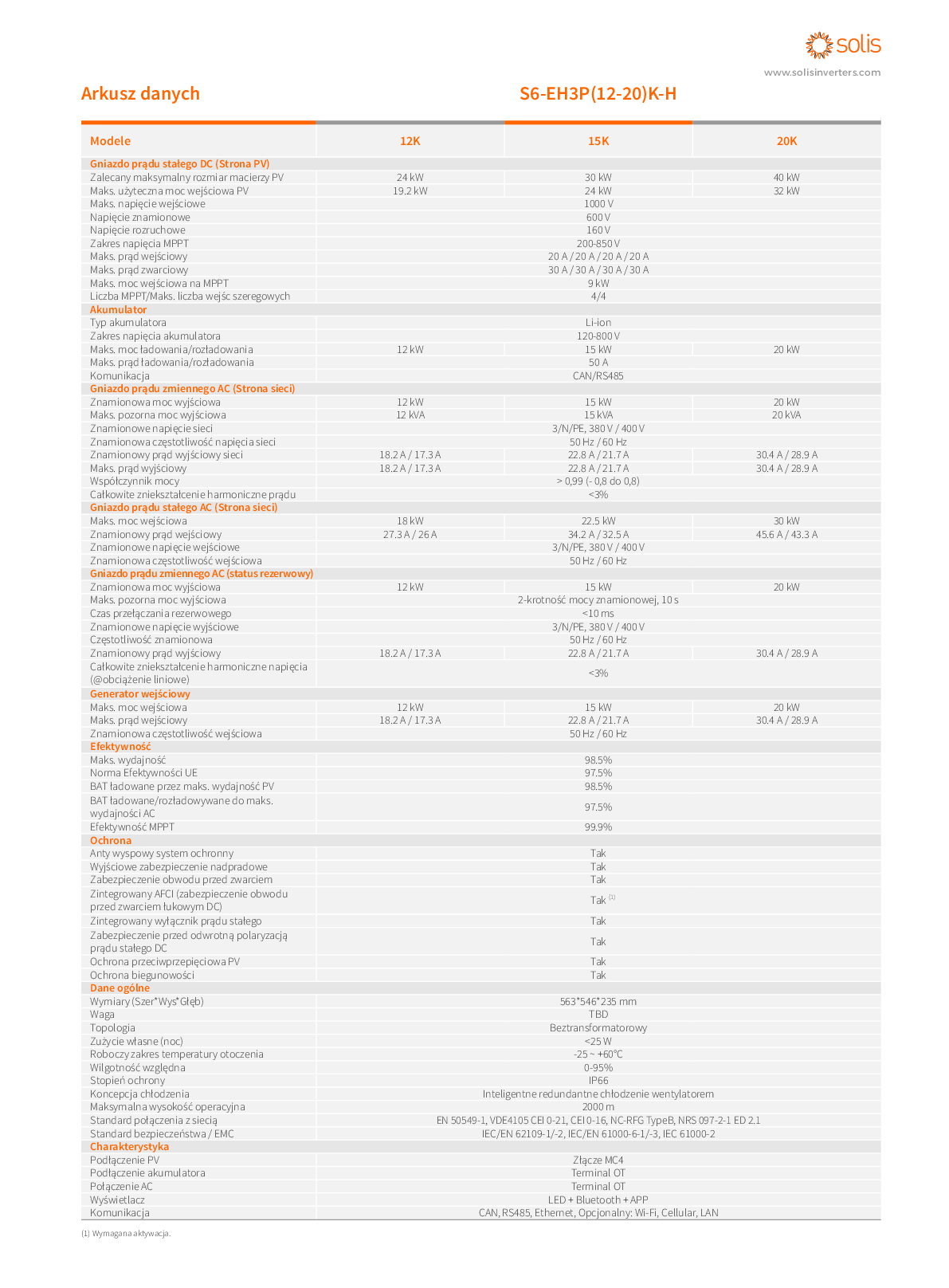 Solis S6 20 kW 3 Phasen HV Hybrid Wechselrichter EH3P 20K