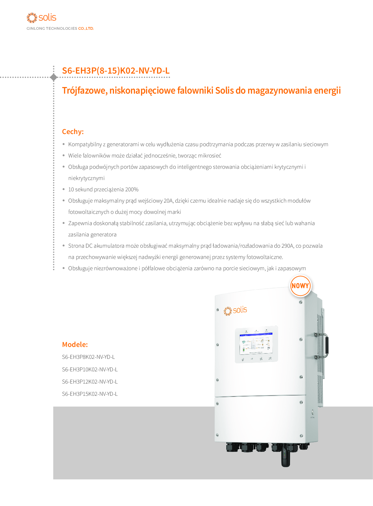 Solis S6 10kW 3 Phasen Niedervolt Hybrid Wechselrichter EH3P