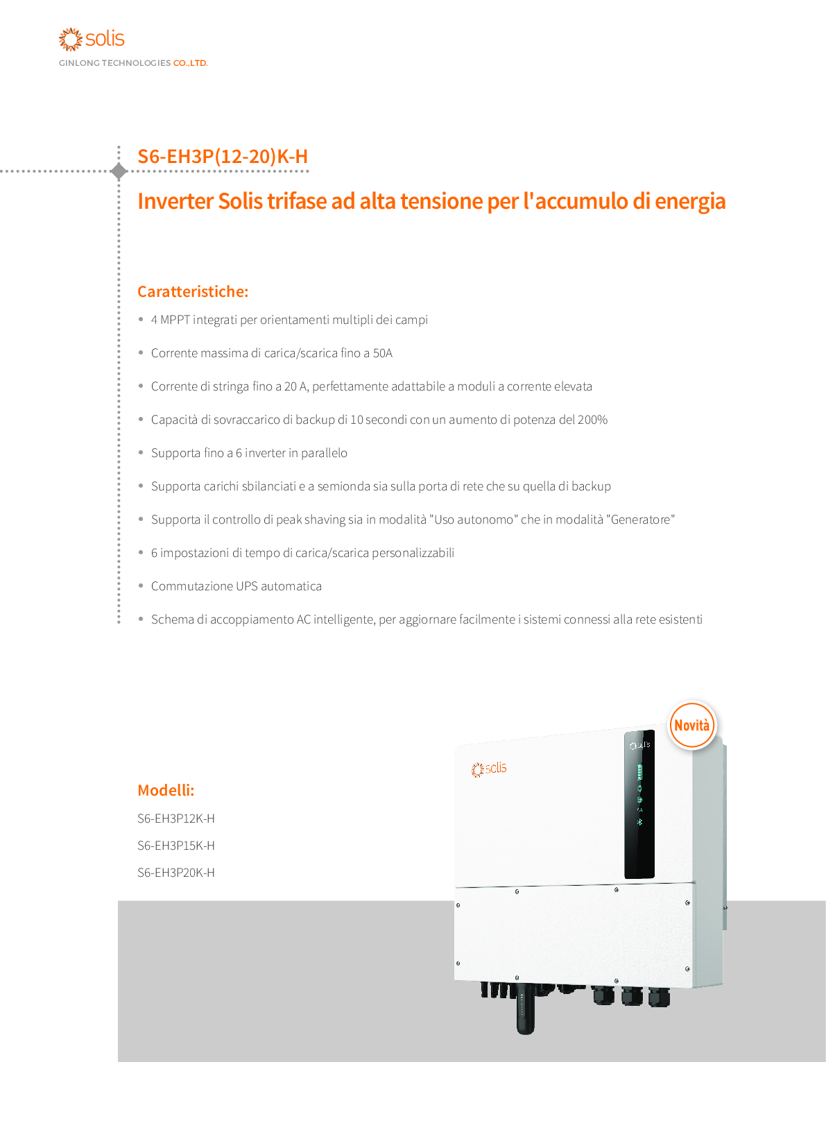 Solis S6 15 kW 3 Phasen HV Hybrid Wechselrichter EH3P